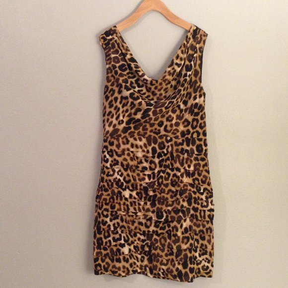 Express Dresses & Skirts - Express Leopard Dress Sz 12 EUC